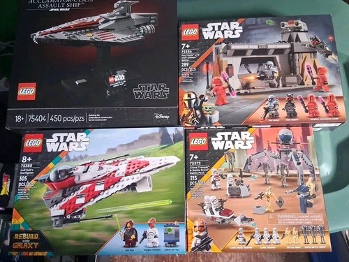 (4) LEGO Star Wars LOT 75386 75404 75388 75372 New Sealed Assault Ship