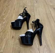 Pleaser Style Black Platform Stillettos Size 3