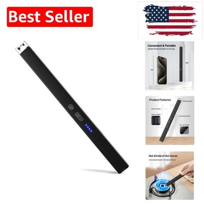 Eco-Friendly Pulse Lighter with Extended Handle - Perfect for BBQ & Camping
