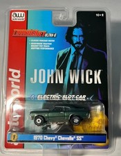 HO Thunderjet Ultra G Auto World John Wick 1970 Chevy Chevelle SS Slot Car Green