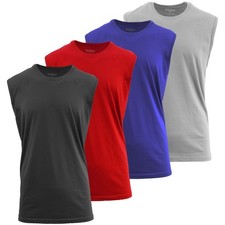 4-Pack Men's Mesh Muscle Tank Tops, Athletic Fit, Cotton Blend, Gym S-3XL 