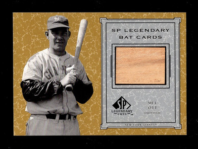 2001 SP LEGENDARY CUTS MEL OTT GAME USED BAT GIANTS
