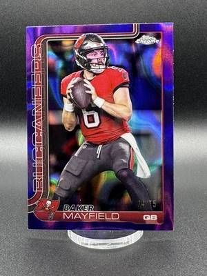 Topps Chrome 2025 Baker Mayfield Buccaneers #3 purple lava /75