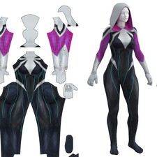 new Spider-Gwen Jumpsuit The Gwen Stacy Cosplay Costume Adult Kids Halloween