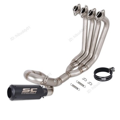 XJ6N XJ6S 2009-2016 Full Exhaust System Header Link Pipe Slip On Muffler Black