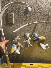 Animal Theme Baby Crib Mobile w/ Crib Attachment Arm, Plush Hanging Animals
