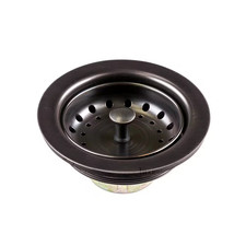 3-1/2 In. Drop-In Kitchen or Bar Sink Basket Strainer in Oil Rubbed Bronze