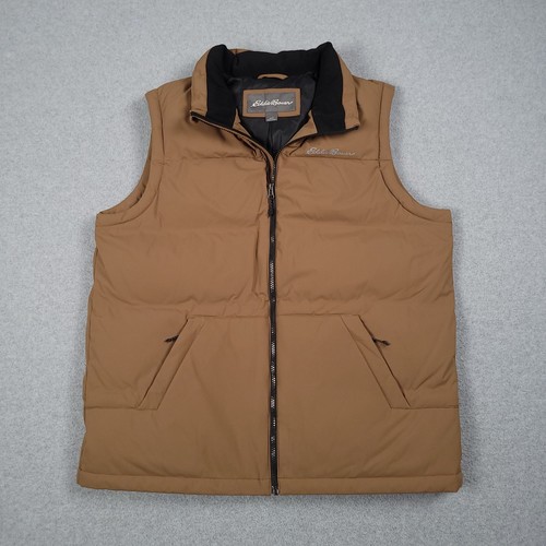Eddie Bauer Vest Men Large Glacier Peak Down Waterfowl Puffer Seamless Stretch - Picture 1 of 12