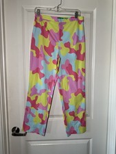 Tibi Trouser Pants Size 8 Colorful Camo Pants