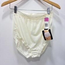 Vtg Olga Famous Scoop Secret Hug 873 Full Granny Panty Brief Size 6 White