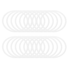 4.3 Inch Dream Catcher Rings, 20 Pcs Plastic Macrame Wreath Floral Round Ring