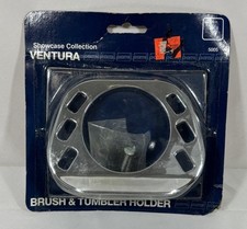 Vintage NOS Ventura Wall Mount Tumbler  Toothbrush Holder Polished Chrome PAMI