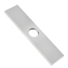 Square Faucet Deck Plate, 10 Inch Stainless Steel Kitchen Sink Cover Silver
