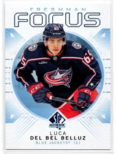 2024-25 Upper Deck SP Autenthic Freshman Focus Luca Del Bel Belluz Columbus Blue