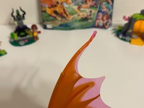 Retired LEGO Elves: Fire Dragon's Lava Cave (41175) - Used without box.