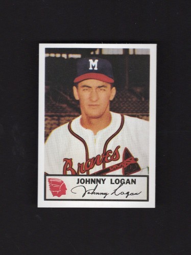 Johnny Logan #20 1953 Johnston Cookies Braves card