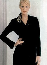  Sutton Studio New $199 Navy  Manderine Collar Jacket 12