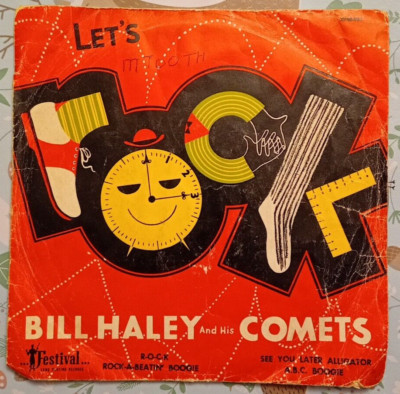 Bill Haley and his Comets Let's Rock Australian Import EP Alligator sleeve Roll