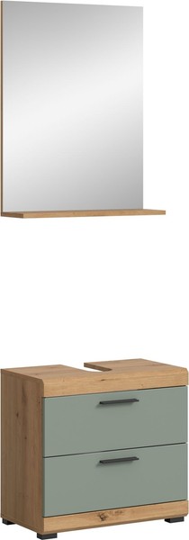 Xonox.Home 2 Tlg. BadmöBel-Set Waschbeckenunterschrank Spiegel Scout 60X191X37Cm-image
