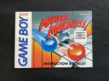 Marble Madness Gameboy, 1989 Instruction Booklet Videogame MANUAL ONLY