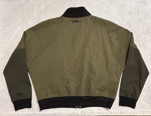 Kith Cropped Varsity Bomber Women’s L Green Black Full Zip - Picture 5 of 9