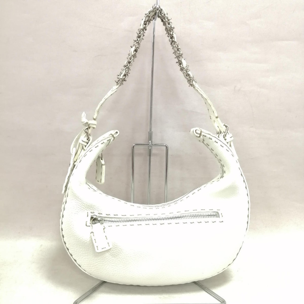 FENDI White Crescent Handbag | eBay 