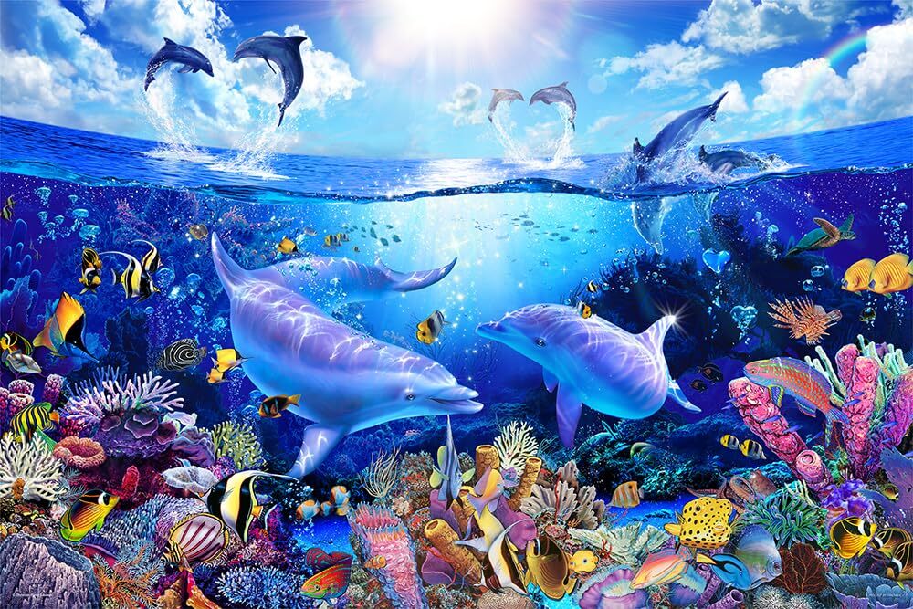 1000-Piece Jigsaw Puzzle LASSEN Day of the Dolphins 50x75cm JP | eBay