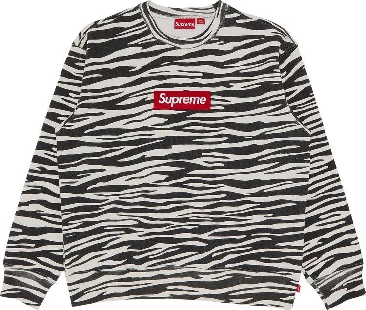 Supreme FW22 Zebra Box Logo Col Rond Medium   Très bon état !