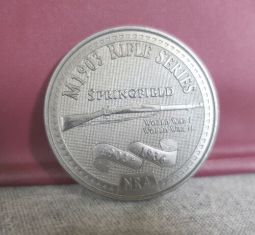 NRA M1903 Rifle Series Springfield 1903-1936 WWI WWII Eagle Logo Medal Coin - 第 1/6 張圖片