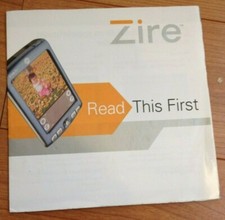Palm Zire Read This First Manual Documentation for Palm Zire PDA Handheld