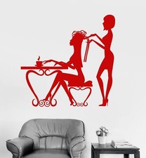 Vinyl Wall Decal Barber Hairdresser Beauty Salon Hair Stylist Stickers 790ig 