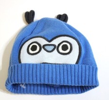 Gymboree Boy's Winter Knit Hat Size 3-6 Months Blue Gray Owl