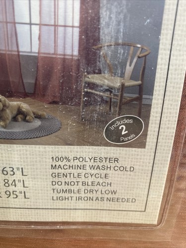 Miuco White Textured Sheer Grommet Panel Pair - New  - Bild 4 von 5