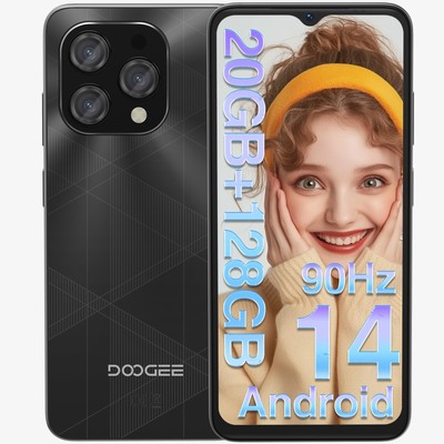 DOOGEE N55 PLUS Android 14 Smartphone 20GB+128GB 5150 mAh 90Hz Phone Face Unlock