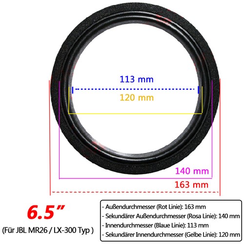 10" 8" 7.5" 6.5" Lautsprecher Refoam Kit Woofer Schaum Sicke Reparatur für JBL - Picture 2 of 11