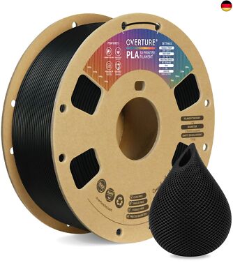OVERTURE Filament PLA 1.75mm Verbrauch, 3D Drucker PLA Filament 1kg Spule (2.2