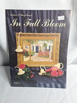 Vintage IN FULL BLOOM Cross Stitch Pattern Booklet Leaflet #29 Barbara & Cheryl