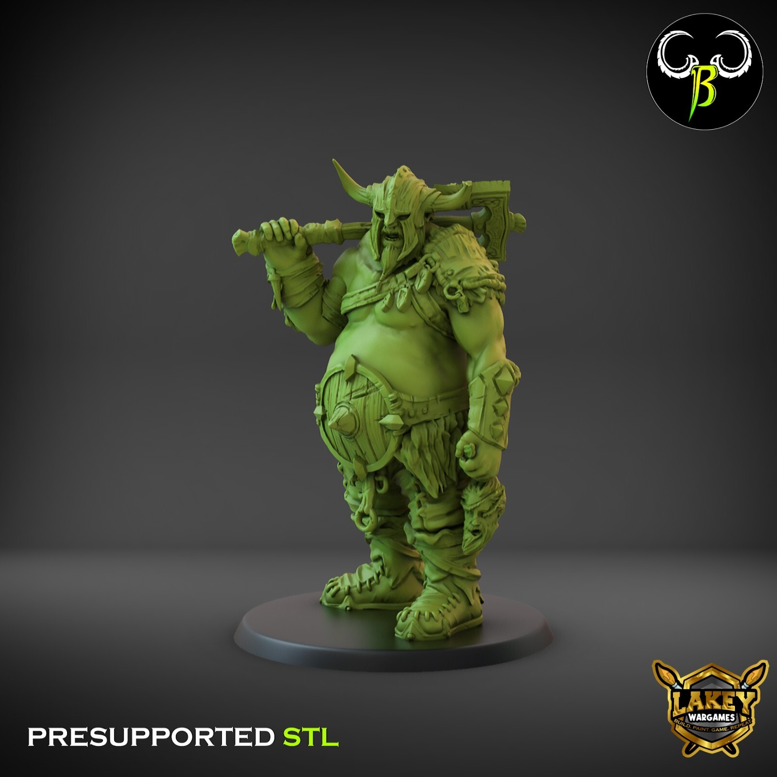 Hunger Sons Shields | Ogre | 3D Printed Miniature | Clay Beast Creation |
