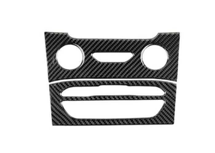 Console central de fibra de carbono vinil acabamento painel interruptor CD para Ford Edge 2019-2021 - Imagem 2 de 4