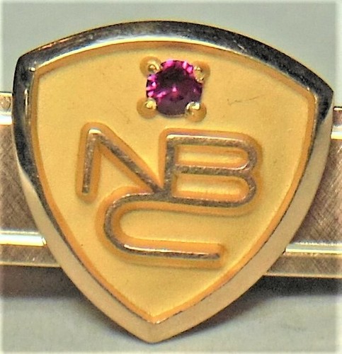 NBC TV, Radio Broadcast Co. Logo 10K Emblem Krawattenschließe Mitarbeiter Service Auszeichnung - Bild 3 von 11