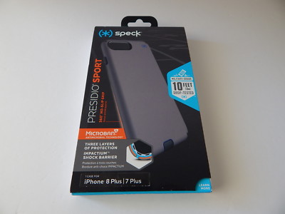 Speck Presidio Sport Microban Case For iPhone 8/7 Plus 5.5'' Gunmetal Grey/Blue