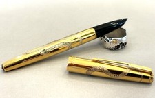 Lim — Ed. Hand-Engraved Snake Motif with Mother-of-Pearl Parker 61 Insignia MS — fountain pen for sale on Nibfolio — photo 2