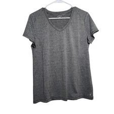 BCG T-Shirt Women's Large Gray Vented Short Sleeve Athletic Active Gym Top