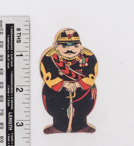 Carta da gioco vintage Menko militare giapponese 1930' Cina - Giappone guerra pop art;53 - Foto 1 di 2