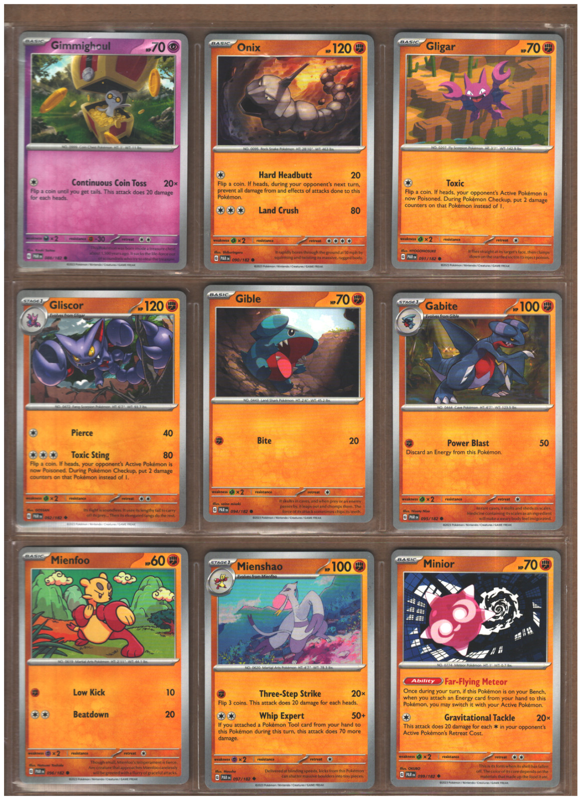 Pokemon Paradox Rift Common Card Singles TCG