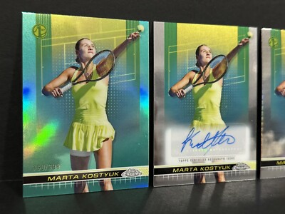 2024 Topps Chrome Tennis 1st Card Marta Kostyuk Auto & Parallel