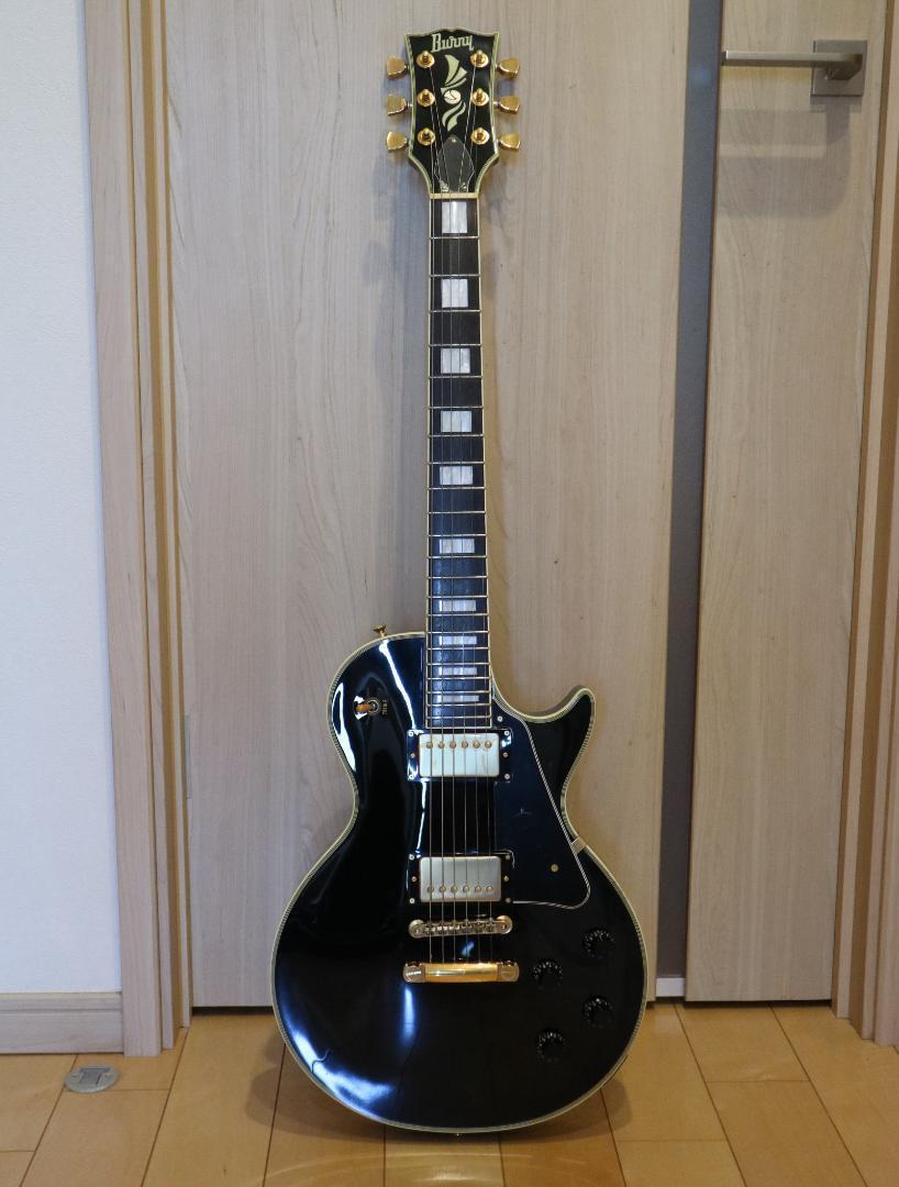 Burny Les Paul Custom Black RLC-80 Electric Guitar Mahogany Burny Les Paul Custom Black RLC-80 Electric Guitar Mahogany