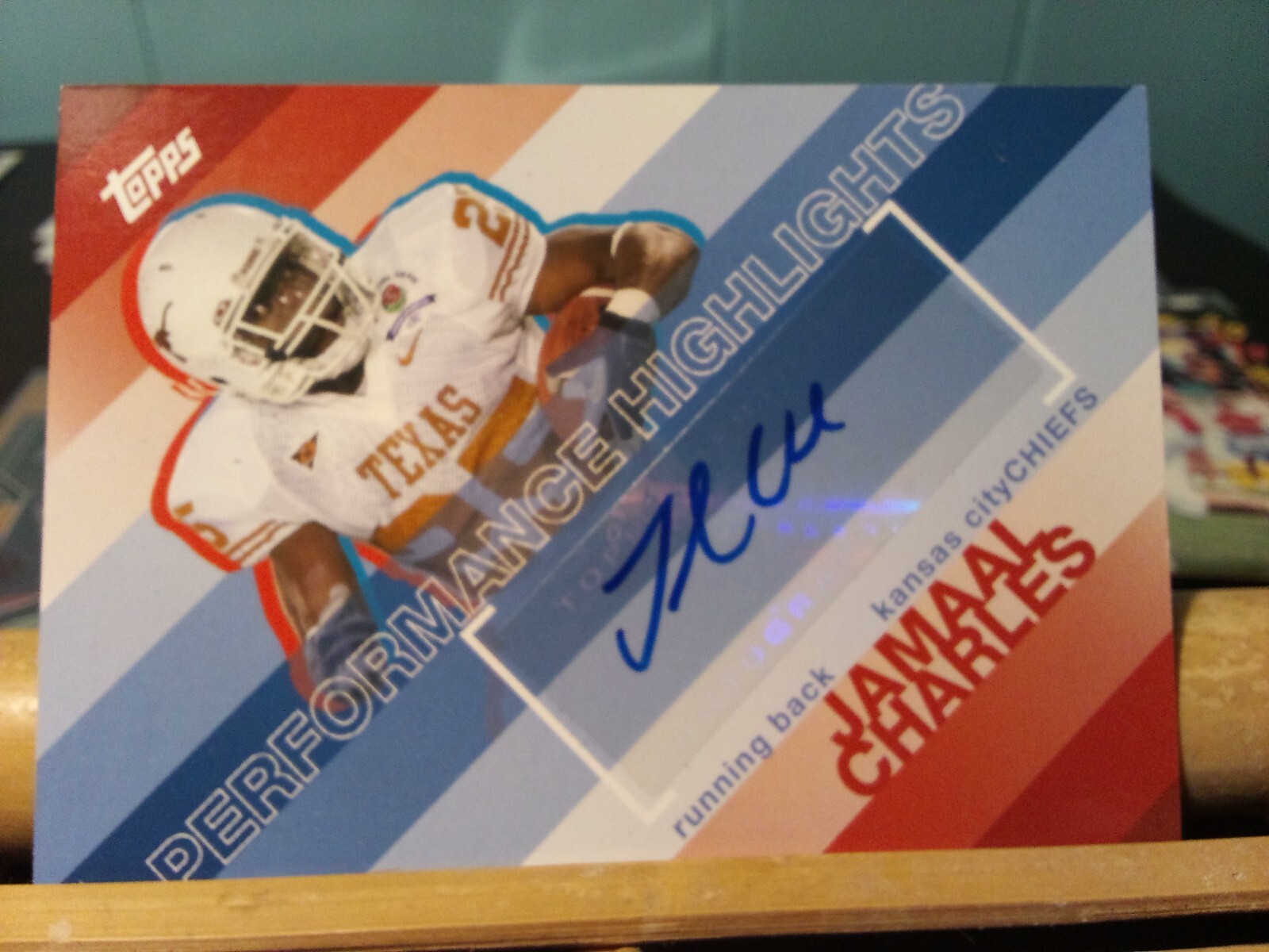Jamaal Charles Topps Performance Highlights Autographs #JC Base