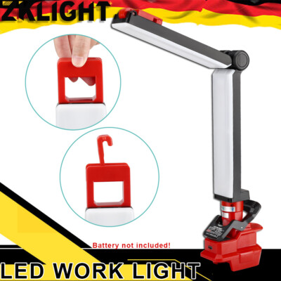 NEW 30W 2400LM 18V Licht Powered by Milwaukee 18V Li-Ion Akku LED Arbeitsleuchte
