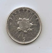 GIBRALTAR - 5 Pence - Elizabeth II (Flower) 2014 Nickel plated • 3.25 g • ⌀ 18mm